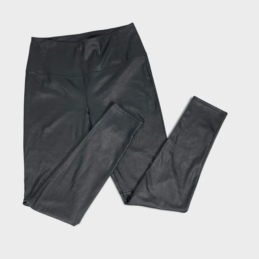 Chelsea 28 Wide Waist Biker Faux Leather Leggings size Medium